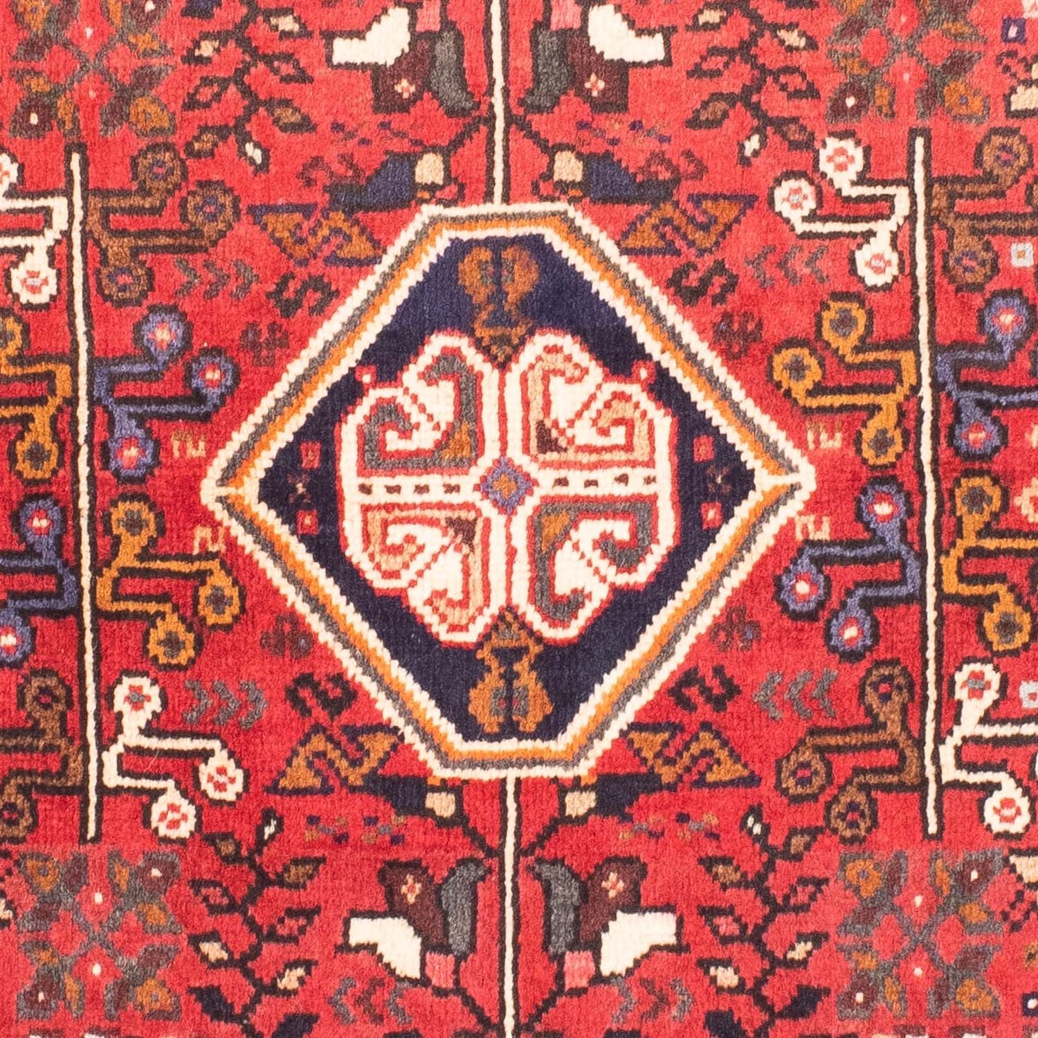 Tapis persan - Nomadic - 153 x 106 cm - rouge foncé