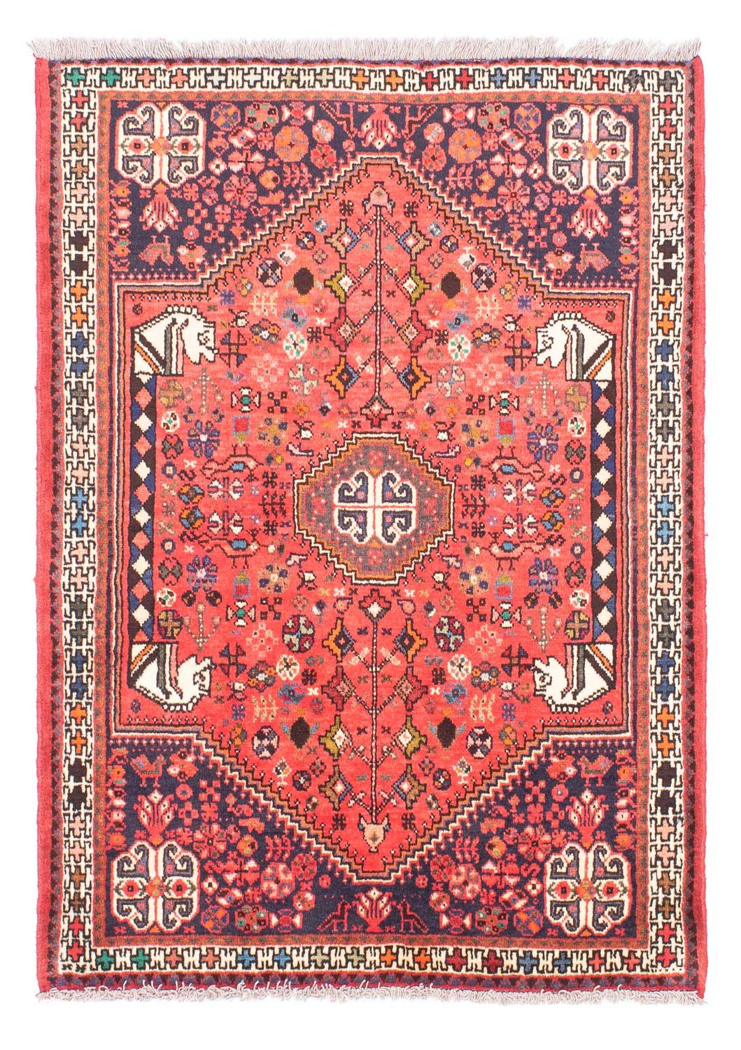 Tapis persan - Nomadic - 143 x 108 cm - rouge clair