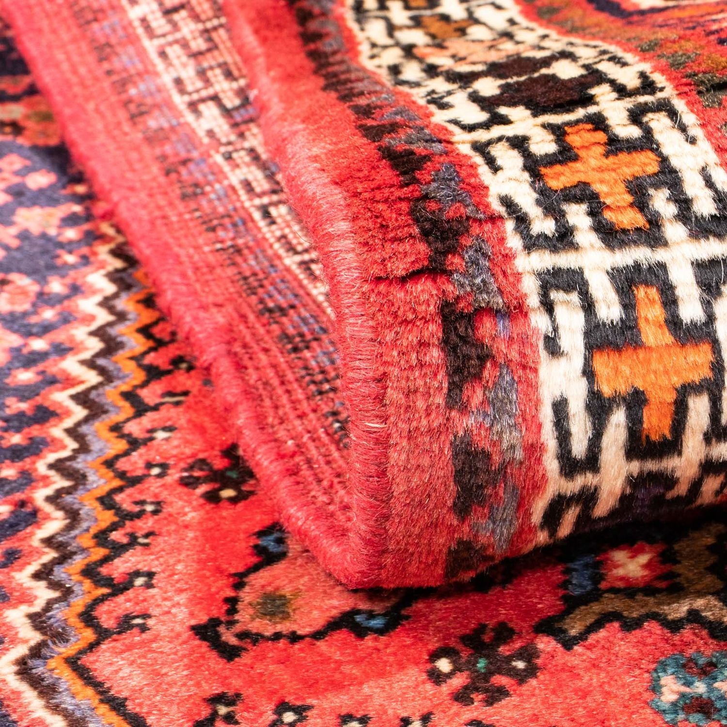 Tapis persan - Nomadic - 143 x 108 cm - rouge clair