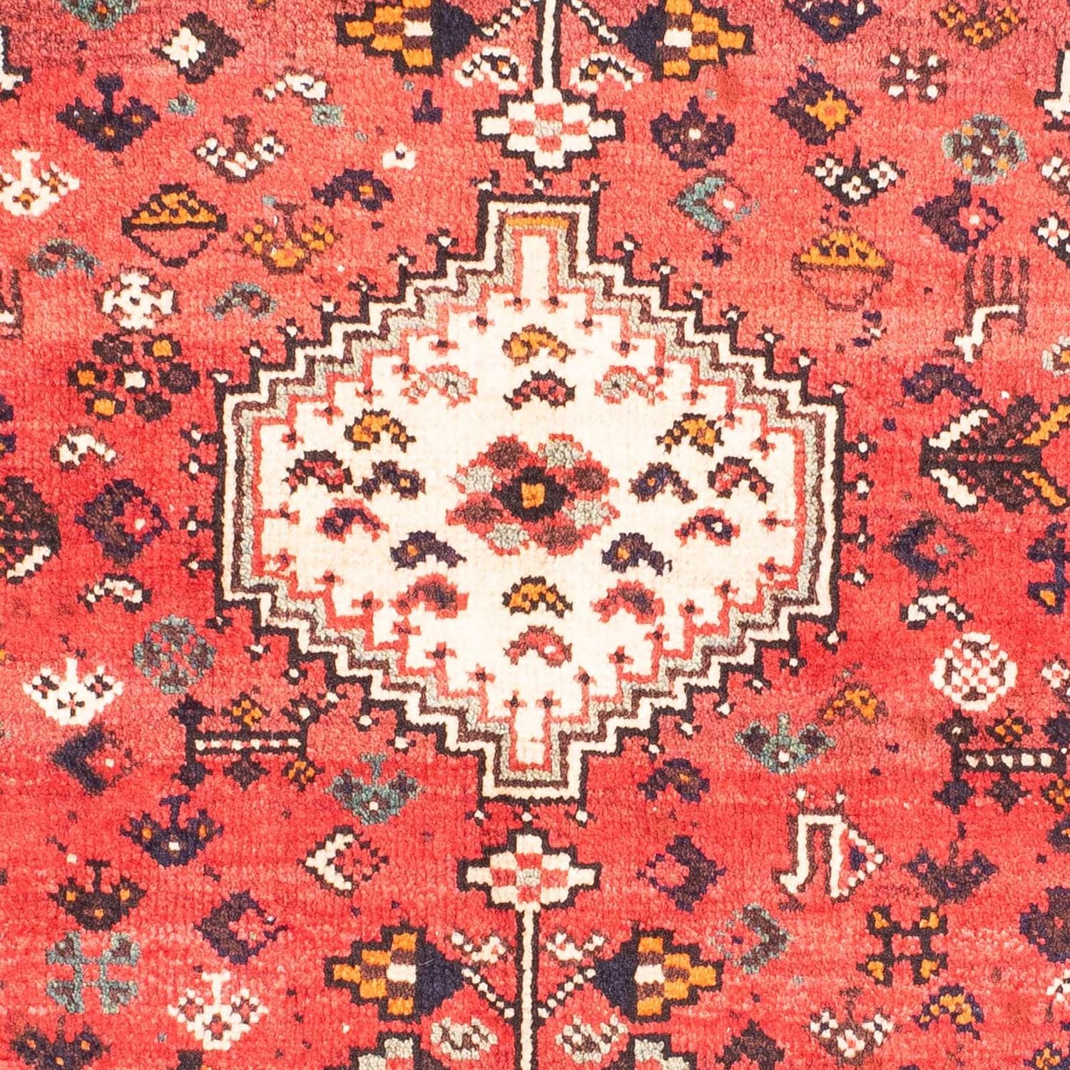 Tapis persan - Nomadic - 144 x 115 cm - rouge clair