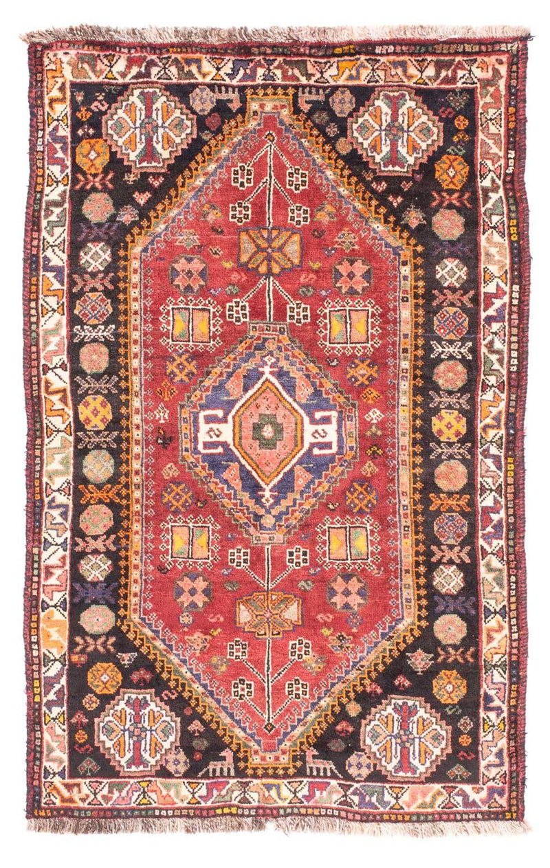 Tapis persan - Nomadic - 150 x 105 cm - rouge foncé
