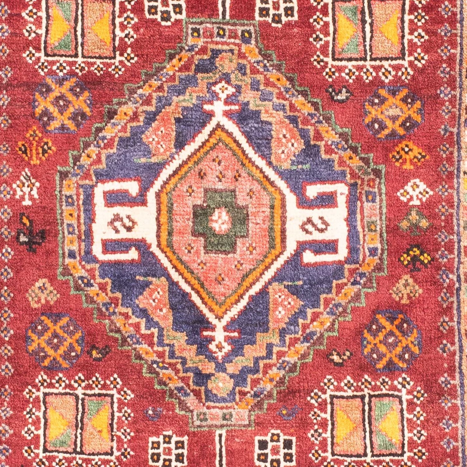 Tapis persan - Nomadic - 150 x 105 cm - rouge foncé