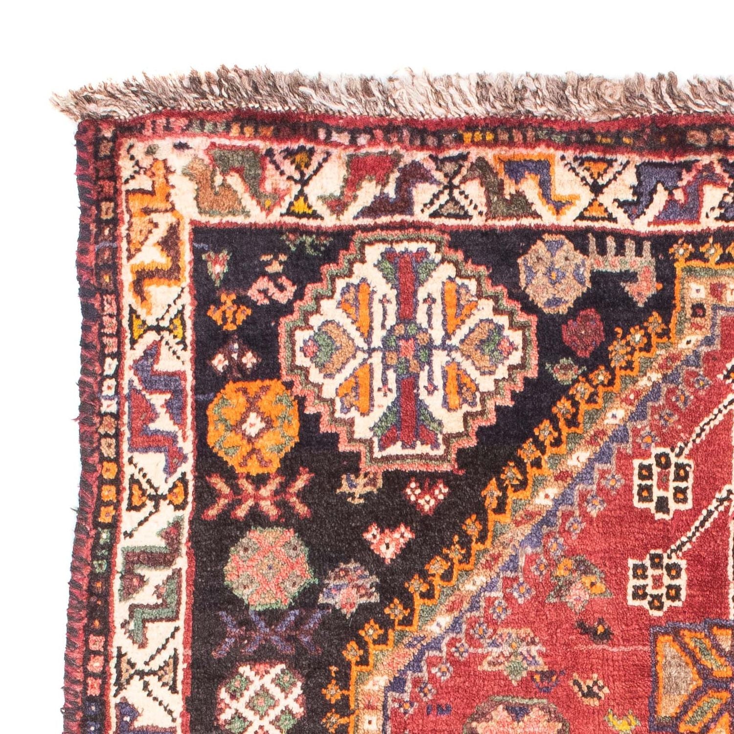 Tapis persan - Nomadic - 150 x 105 cm - rouge foncé