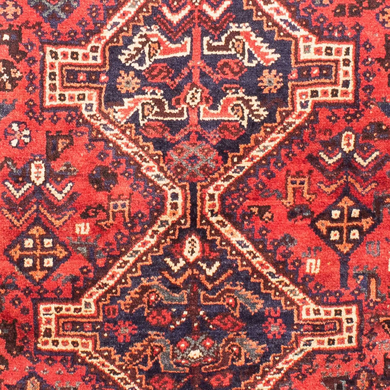 Tapis persan - Nomadic - 140 x 115 cm - rouge foncé
