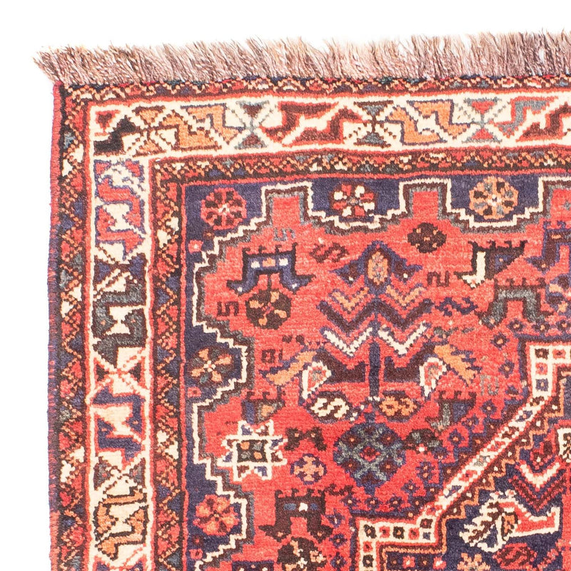 Tapis persan - Nomadic - 140 x 115 cm - rouge foncé