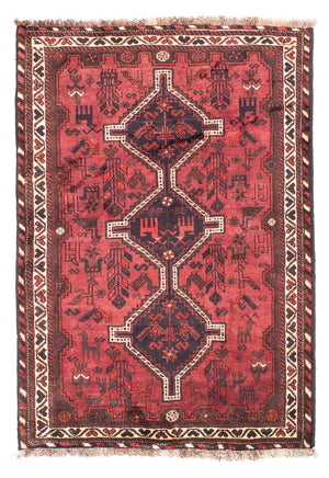 Tapis persan - Nomadic - 160 x 112 cm - rouge