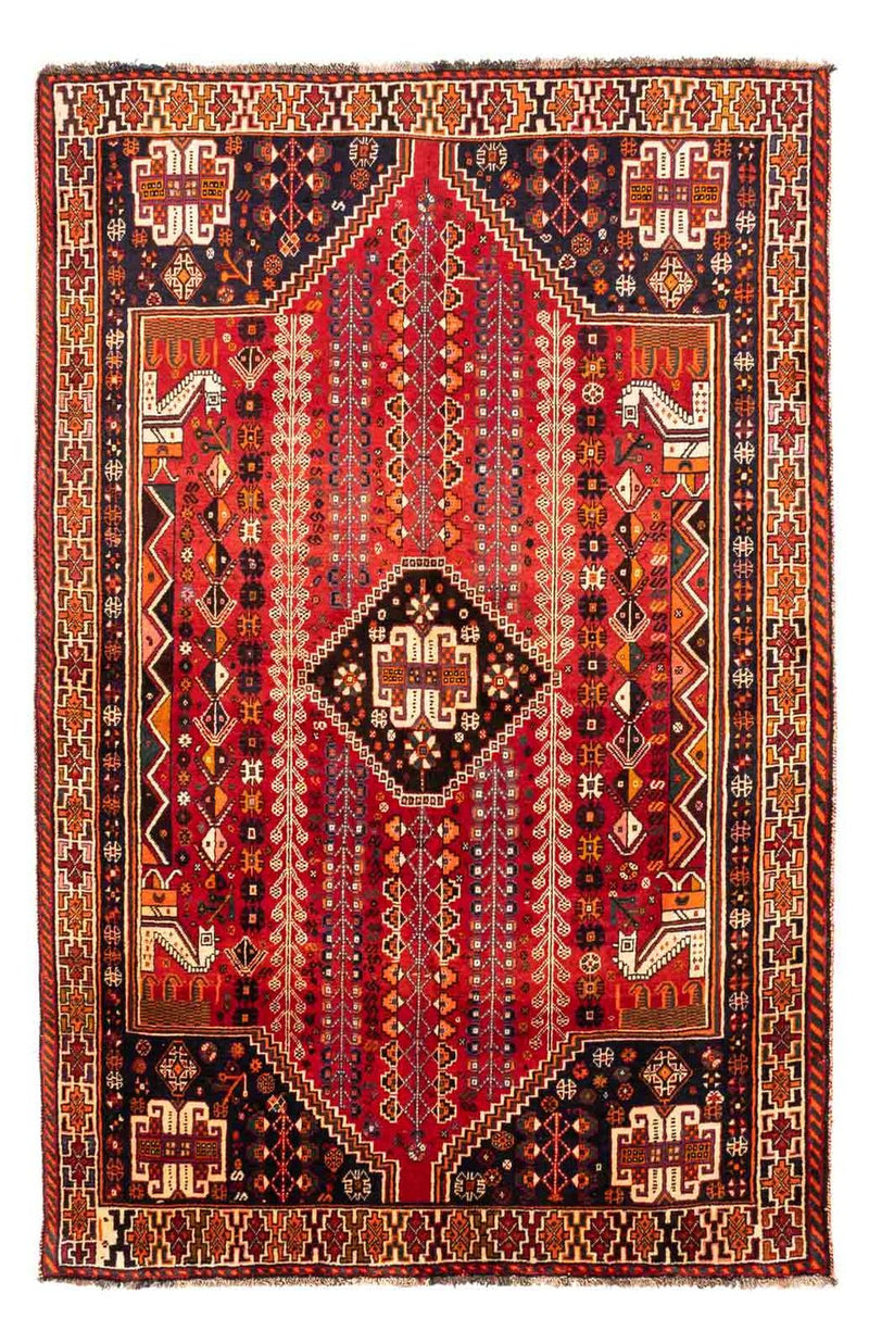 Tapis persan - Nomadic - 255 x 160 cm - rouge foncé