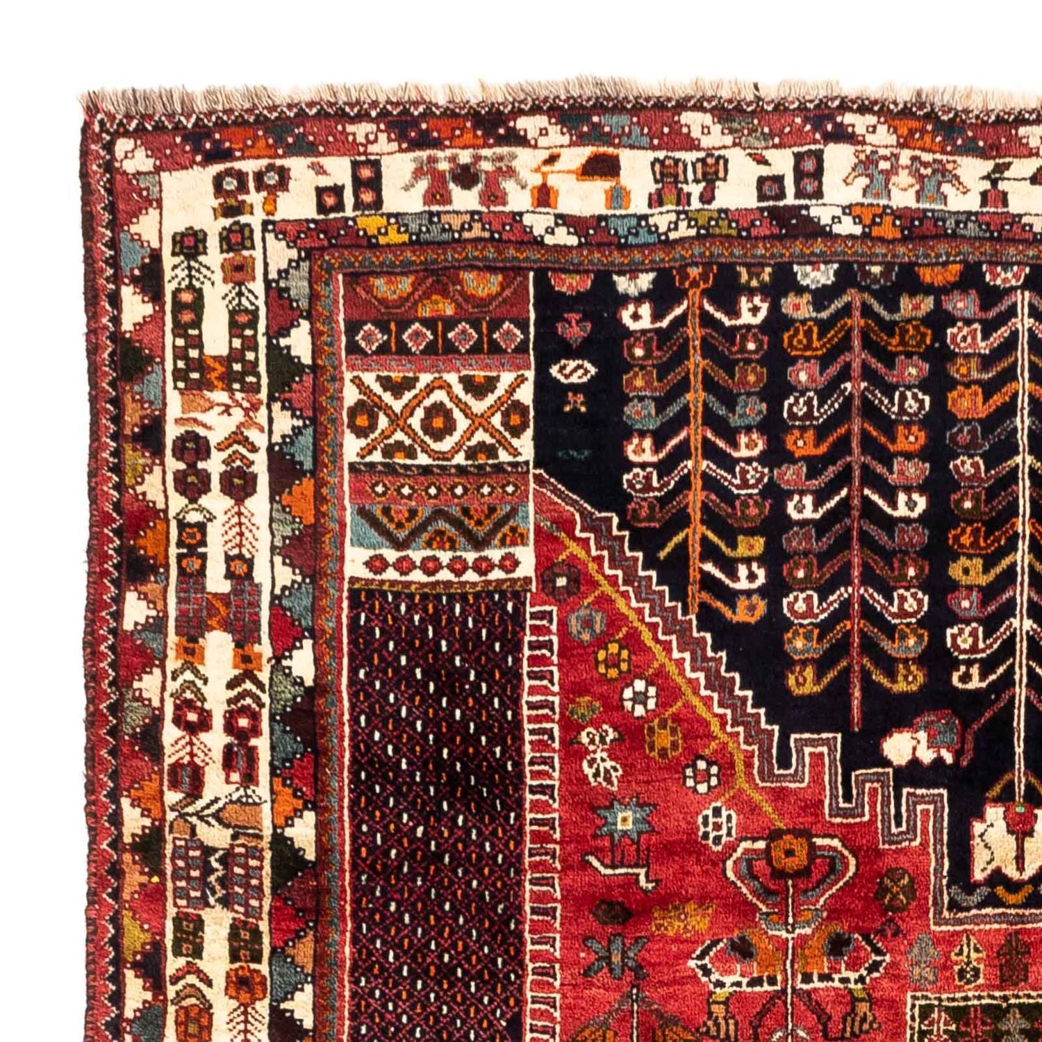Tapis persan - Nomadic - 255 x 175 cm - rouge foncé