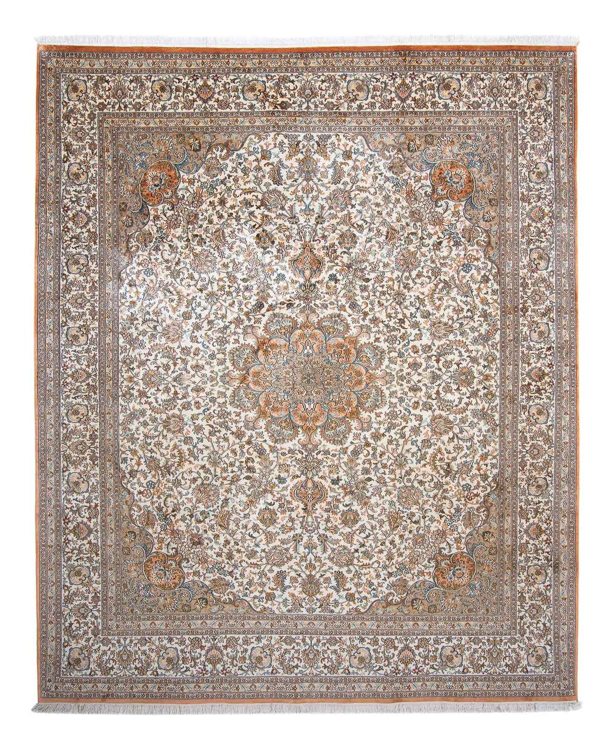Tapis en soie - Soie du Cachemire - 304 x 241 cm - beige