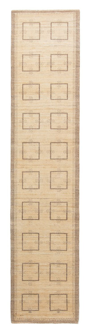 Tapis de couloir Tapis Gabbeh - Loribaft Persan - 345 x 75 cm - beige