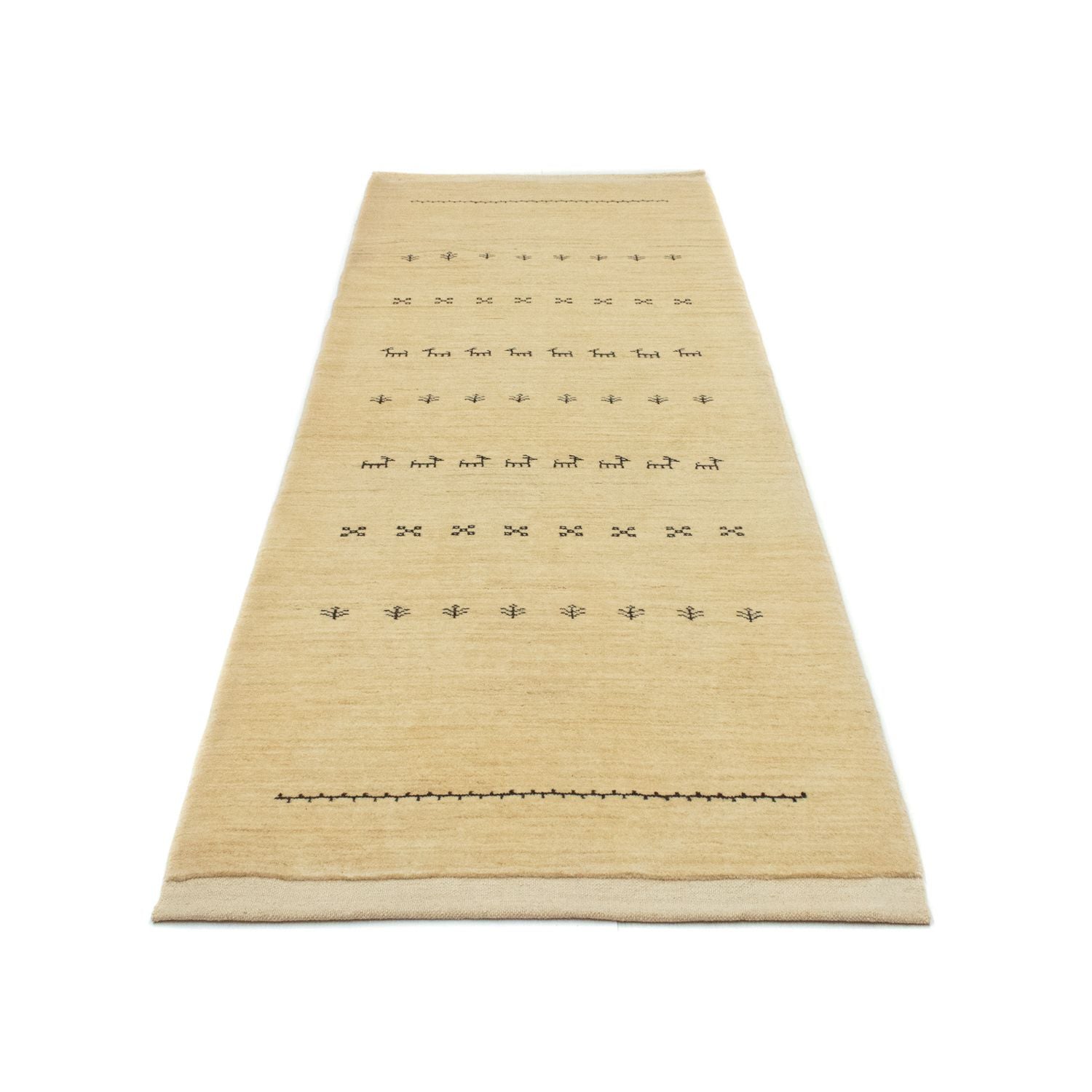 Tapis de couloir Tapis Gabbeh - Persan - 255 x 85 cm - multicolore