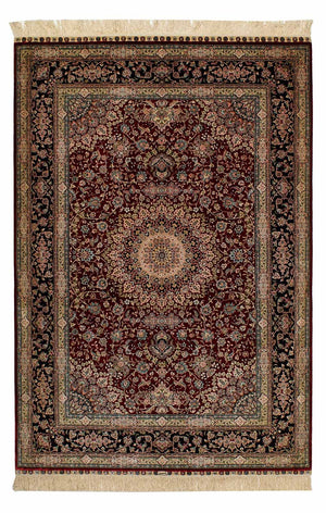 Tapis en soie - Soie chinoise - 183 x 122 cm - rouge foncé