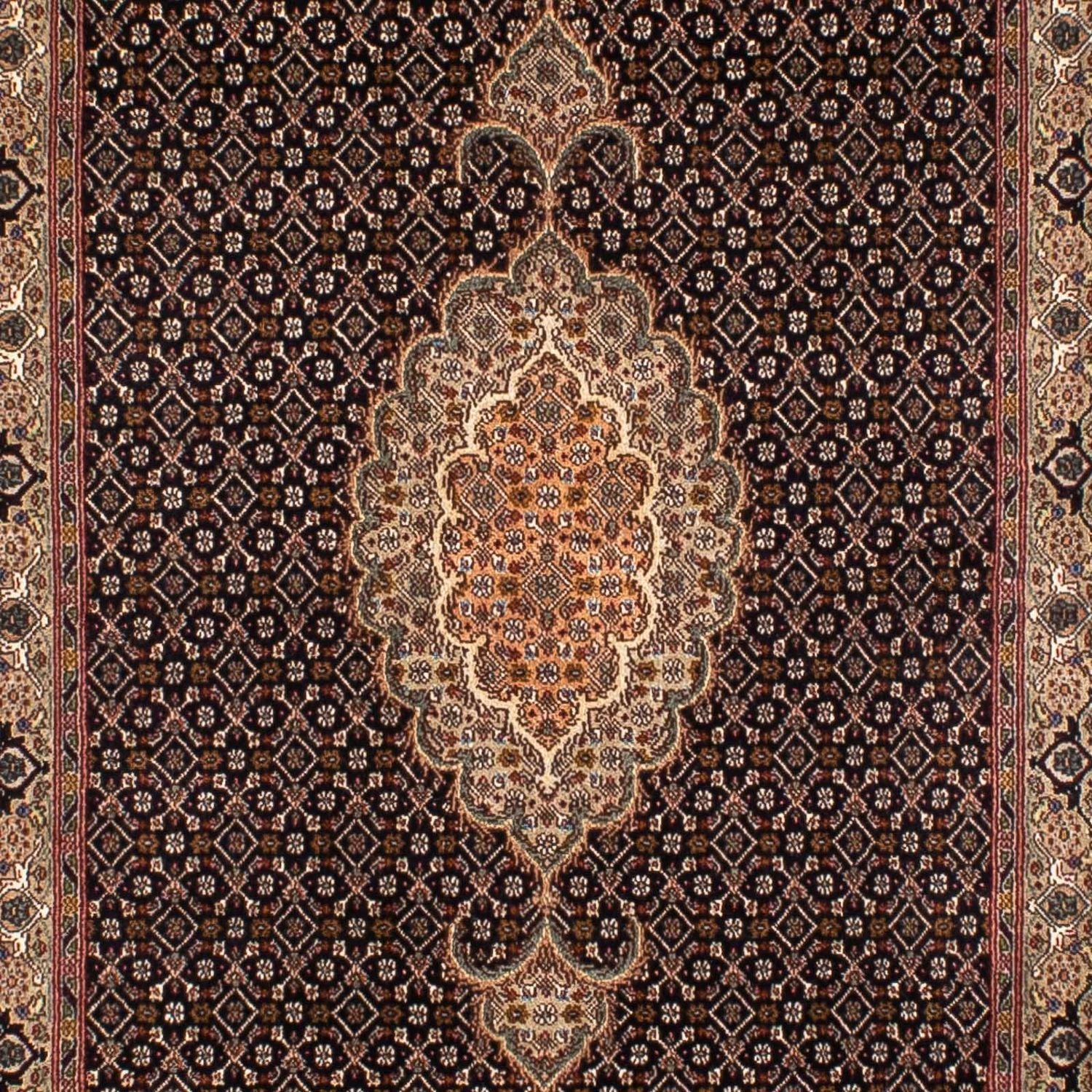 Tapis de couloir Tapis persan - Tabriz - 295 x 77 cm - bleu foncé