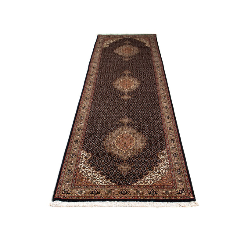 Tapis de couloir Tapis persan - Tabriz - 295 x 77 cm - bleu foncé