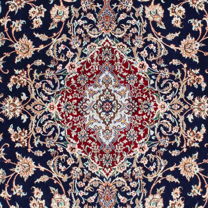 Tapis persan - Isfahan - Premium - 200 x 130 cm - bleu foncé