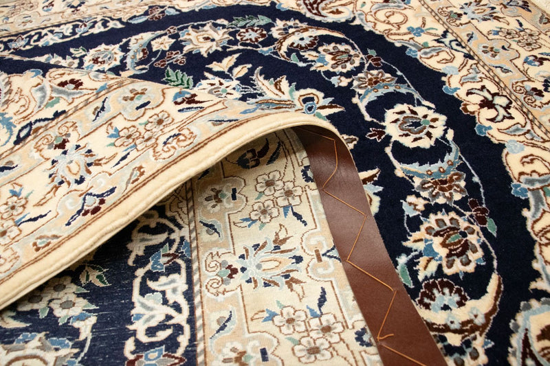 Tapis persan - Nain - Premium - 148 x 100 cm - bleu foncé