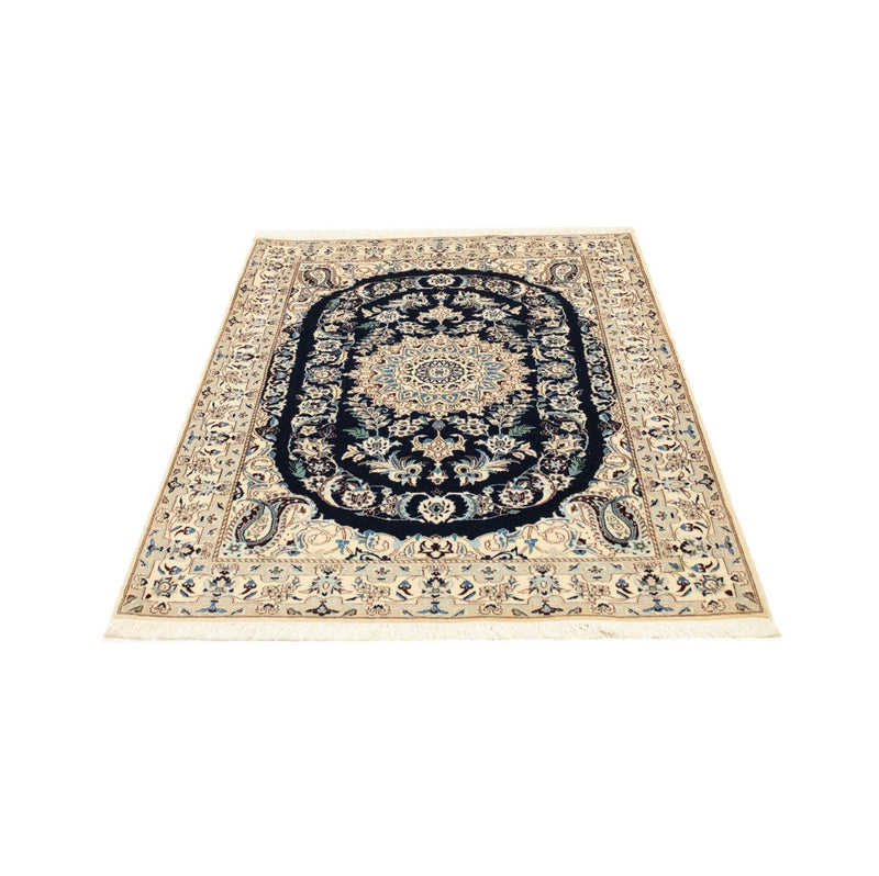 Tapis persan - Nain - Premium - 148 x 100 cm - bleu foncé