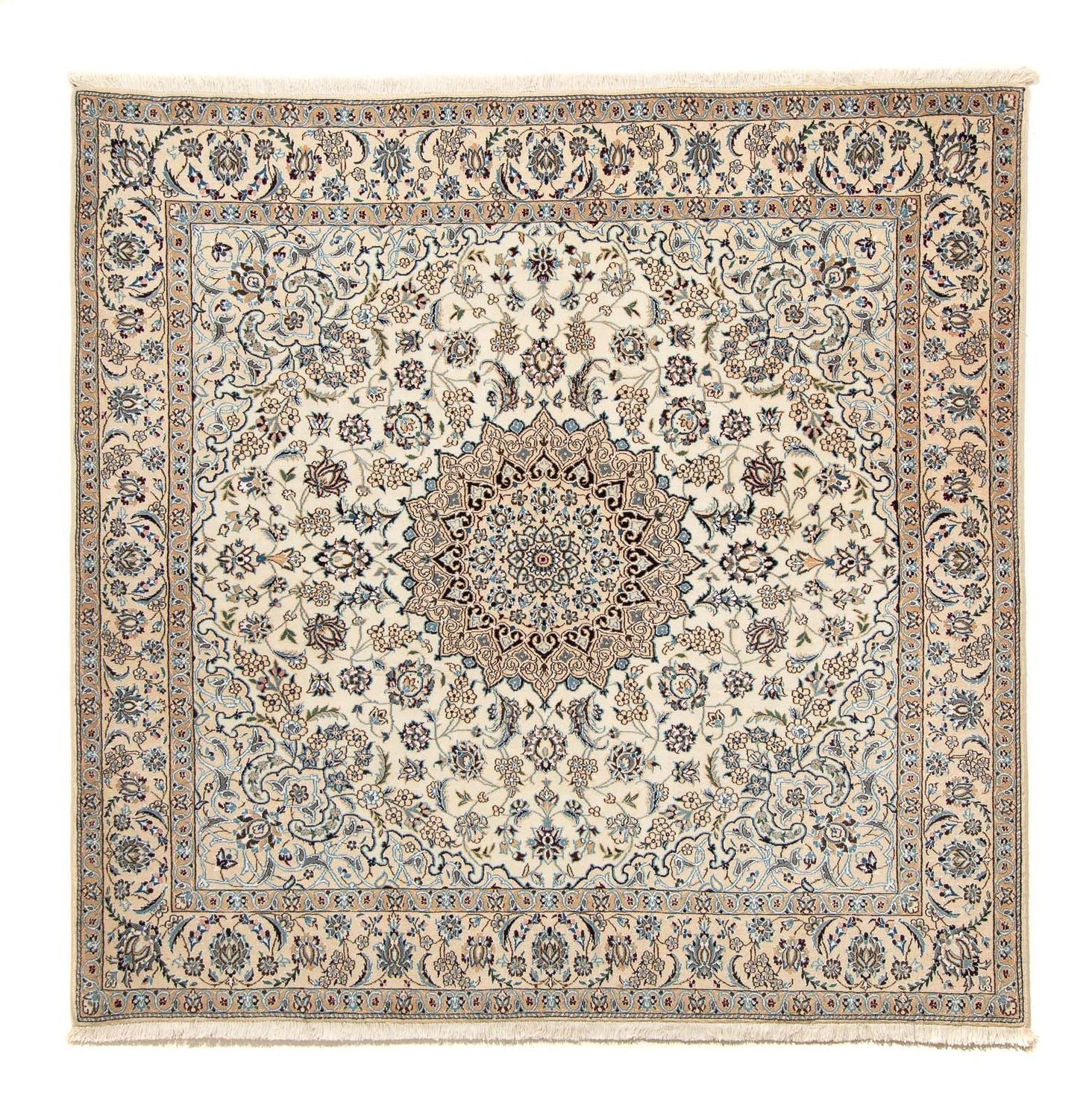 Tapis persan - Nain - Royal carré  - 202 x 201 cm - beige