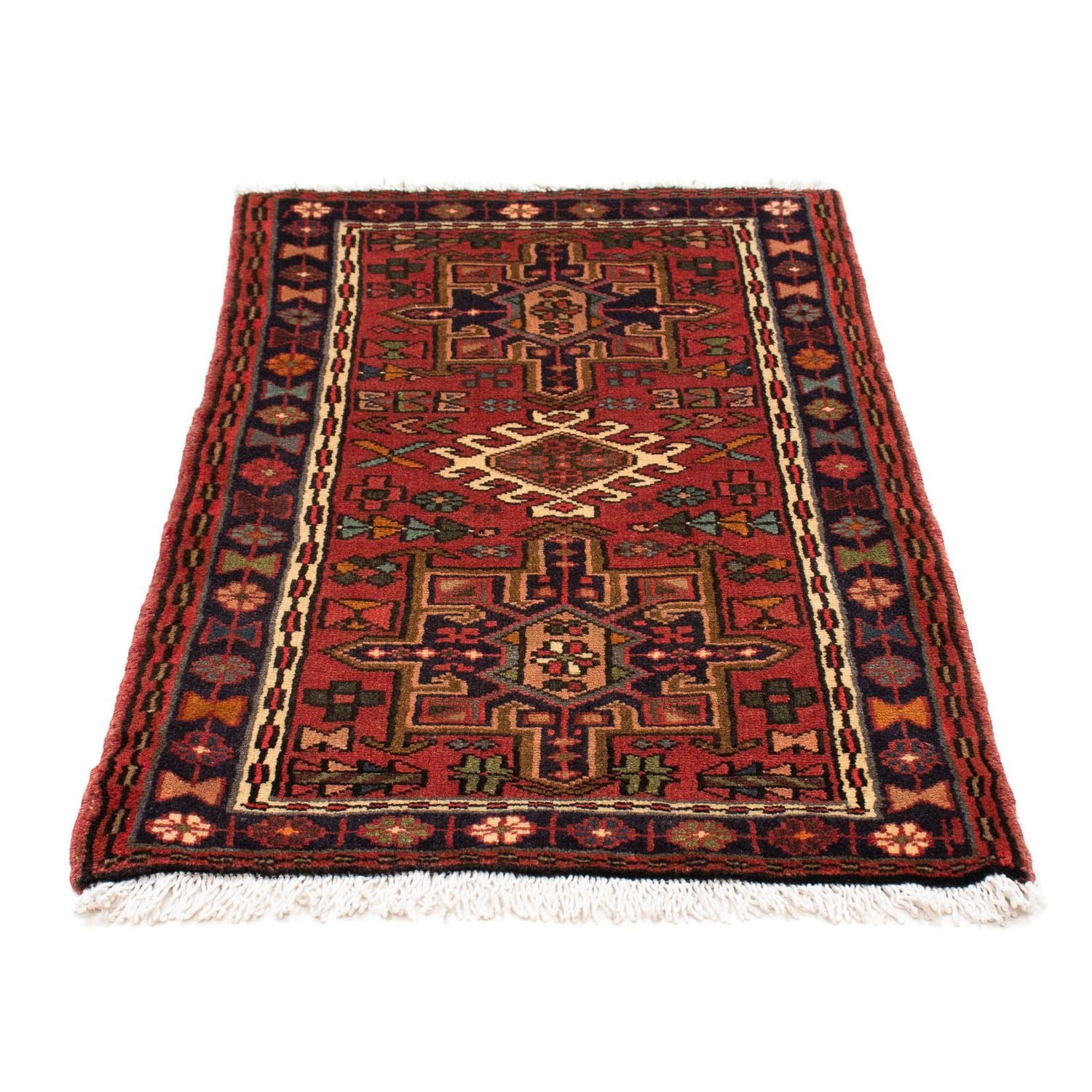 Tapis persan - Nomadic - 110 x 72 cm - rouge foncé