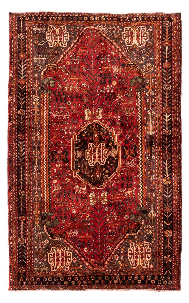 Tapis persan - Nomadic - 253 x 160 cm - rouge foncé
