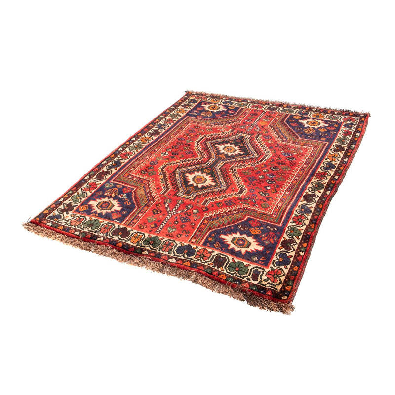 Tapis persan - Nomadic - 150 x 118 cm - rouge foncé
