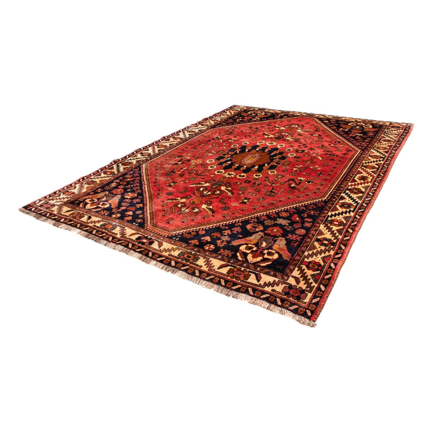 Tapis persan - Nomadic - 305 x 220 cm - rouge clair