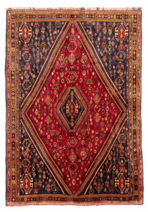 Tapis persan - Nomadic - 272 x 190 cm - rouge foncé