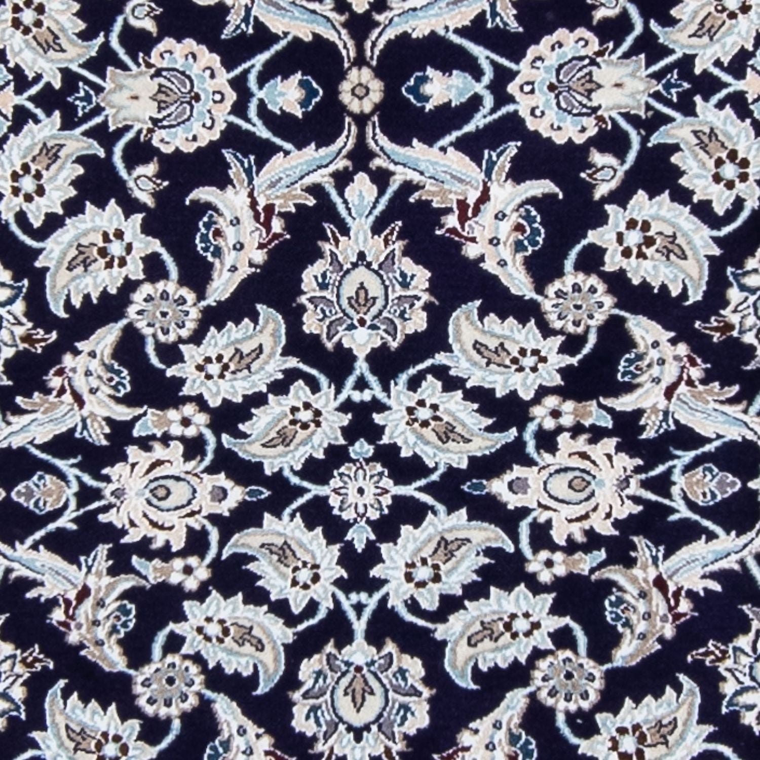 Tapis de couloir Tapis persan - Nain - Royal - 367 x 75 cm - bleu foncé