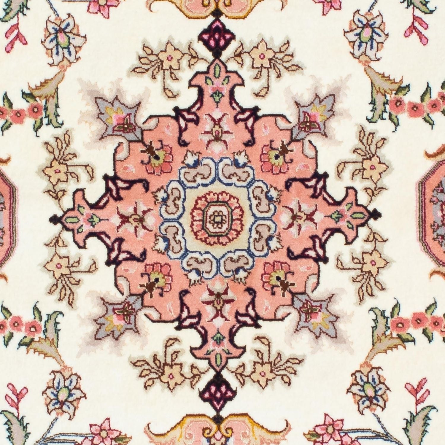 Tapis de couloir Tapis persan - Tabriz - Royal - 215 x 81 cm - beige
