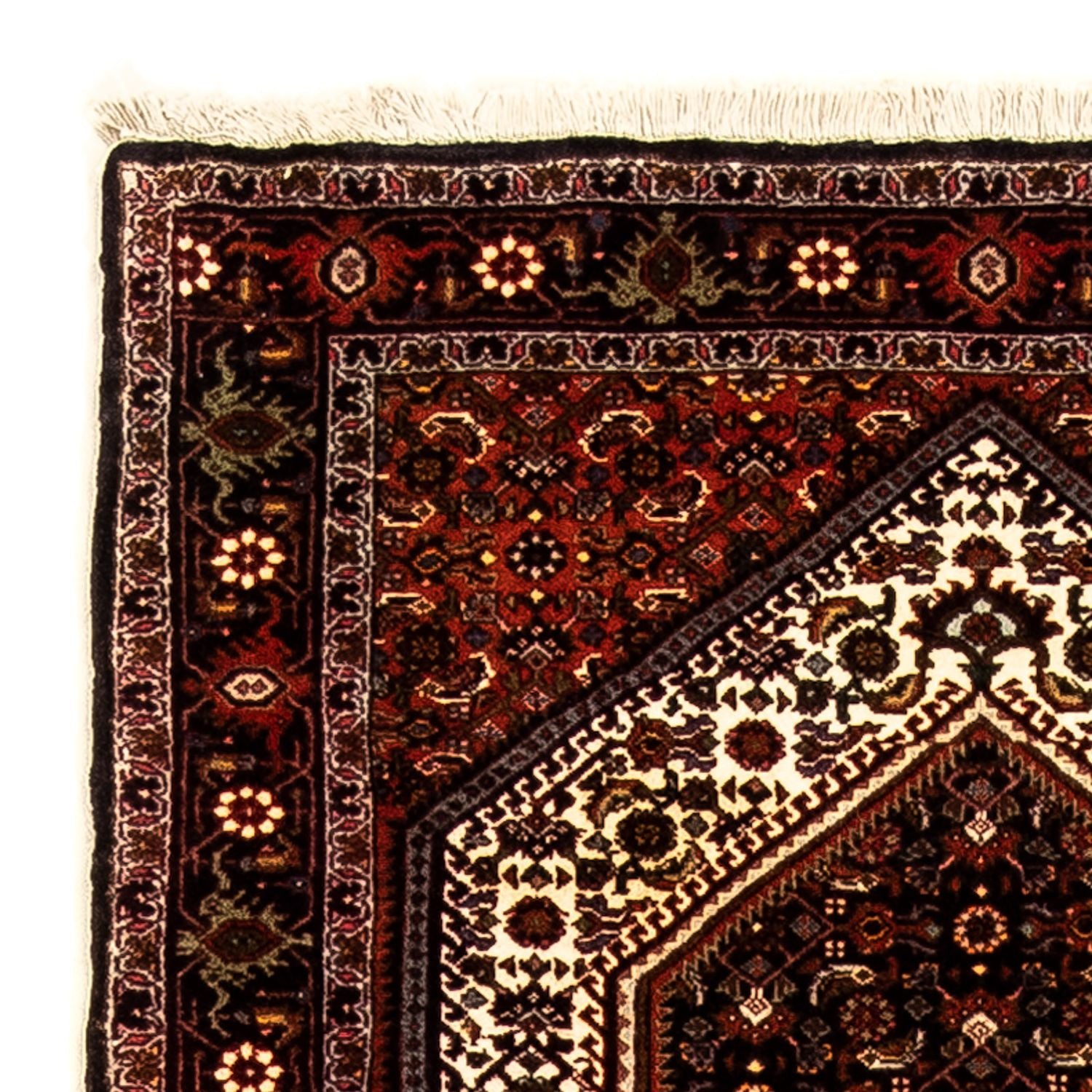 Tapis de couloir Tapis persan - Bidjar - 235 x 74 cm - rouge foncé