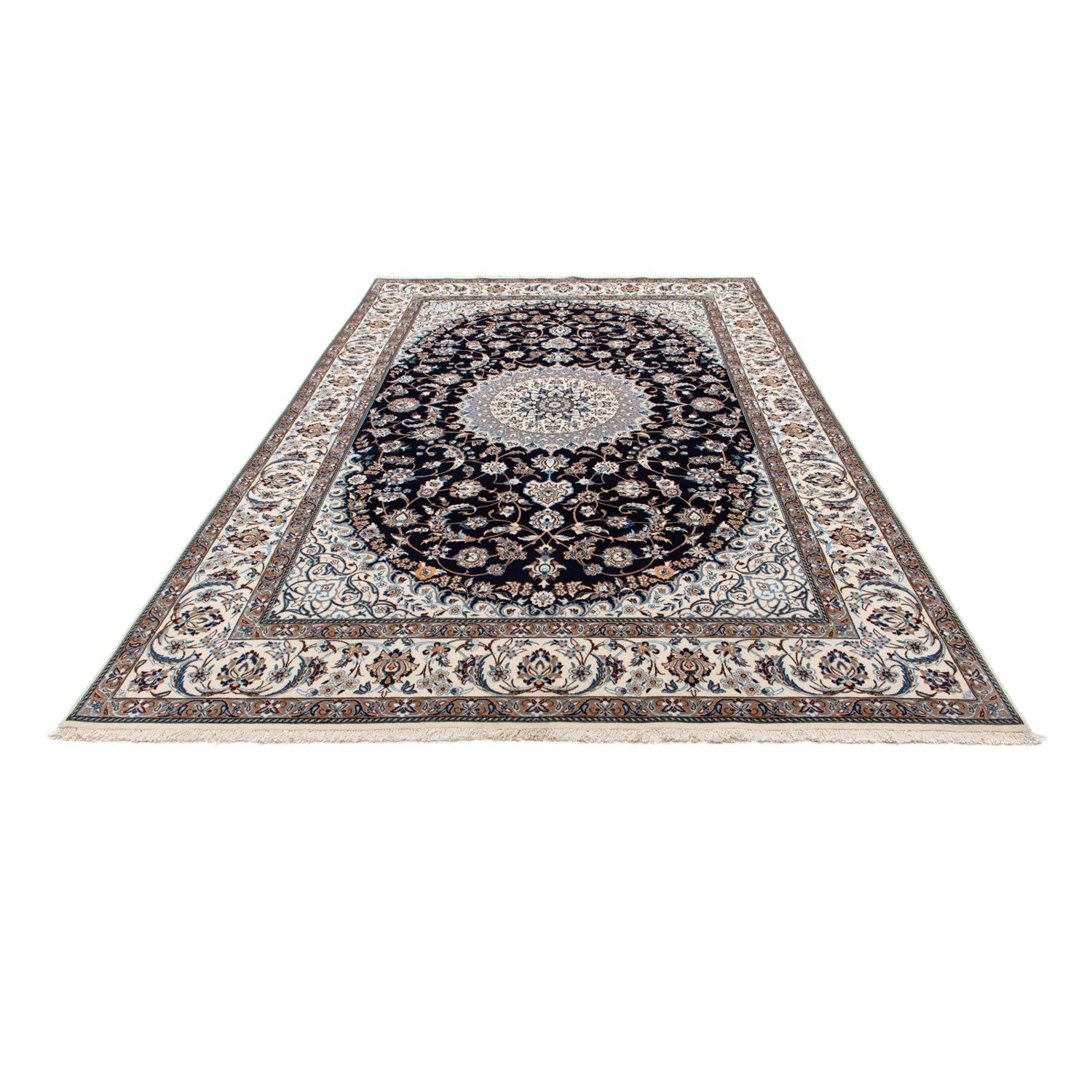 Tapis persan - Nain - Royal - 306 x 203 cm - noir