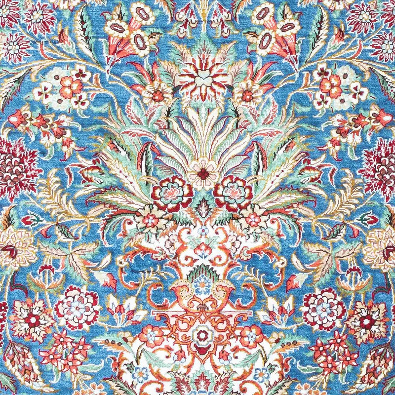 Tapis persan - Ghom - 119 x 81 cm - bleu clair
