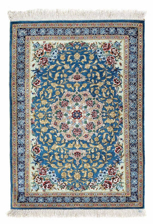 Perserteppich - Ghom 86 x 60 cm - blau