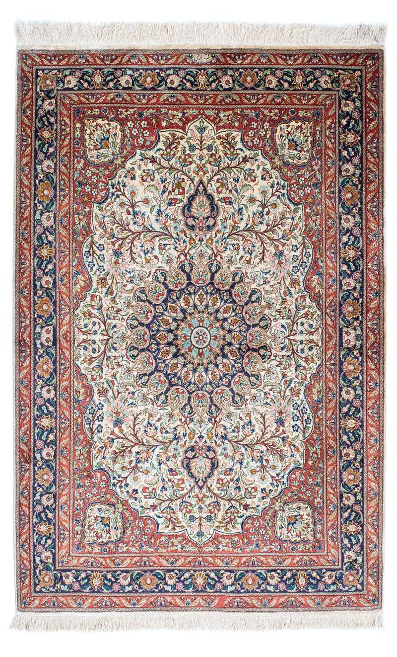 Tapis persan - Ghom - 155 x 104 cm - beige