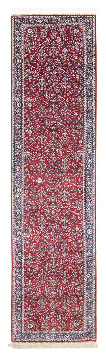 Tapis de couloir Tapis oriental - Hereke - 369 x 78 cm - rouge foncé
