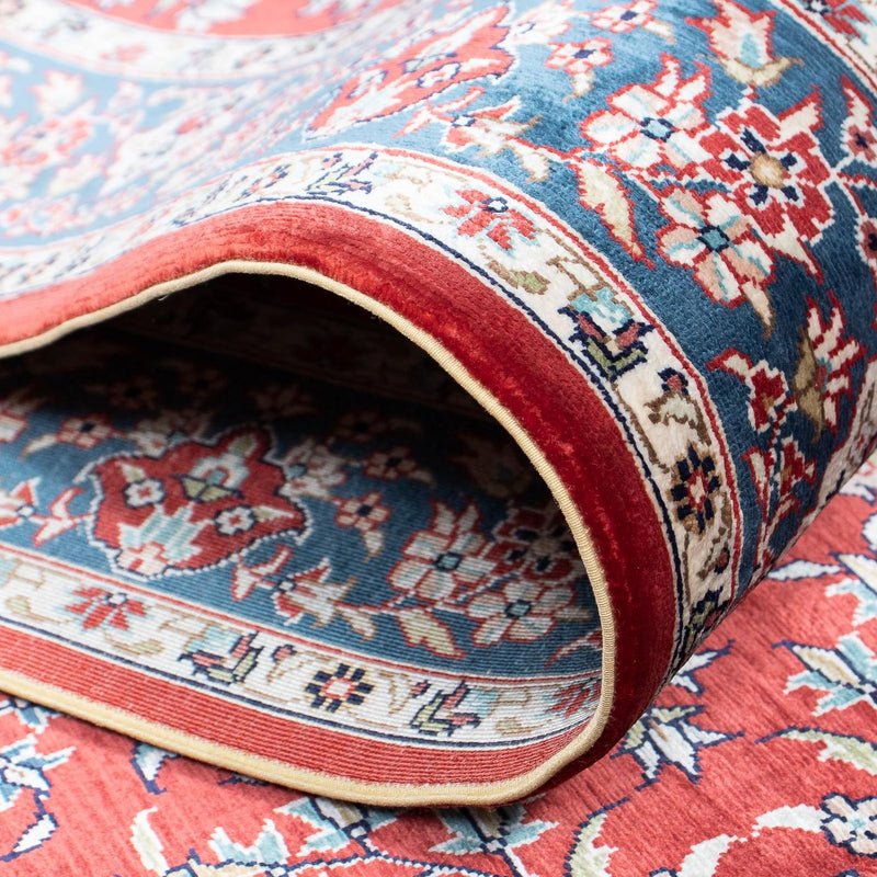 Tapis de couloir Tapis oriental - Hereke - 369 x 78 cm - rouge foncé