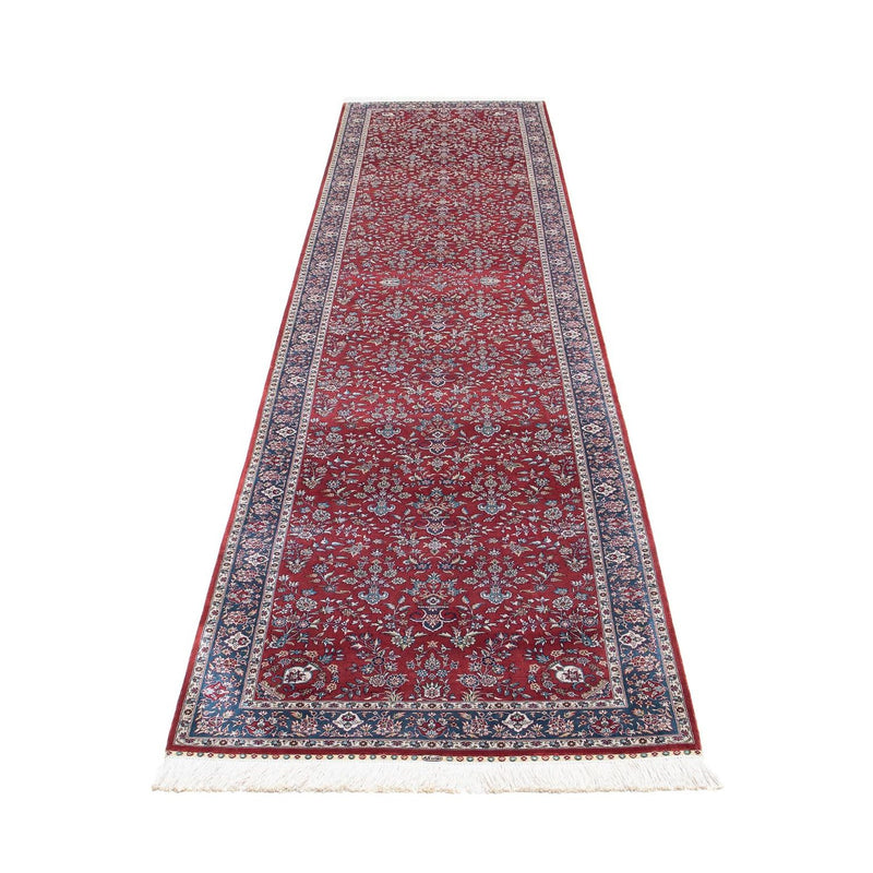 Tapis de couloir Tapis oriental - Hereke - 369 x 78 cm - rouge foncé