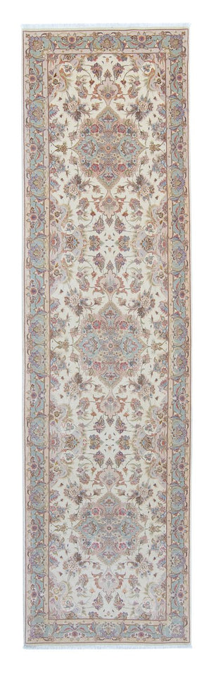 Tapis de couloir Tapis persan - Tabriz - Royal - 360 x 90 cm - beige