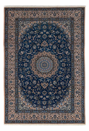 Tapis persan - Nain - Royal - 348 x 245 cm - bleu foncé