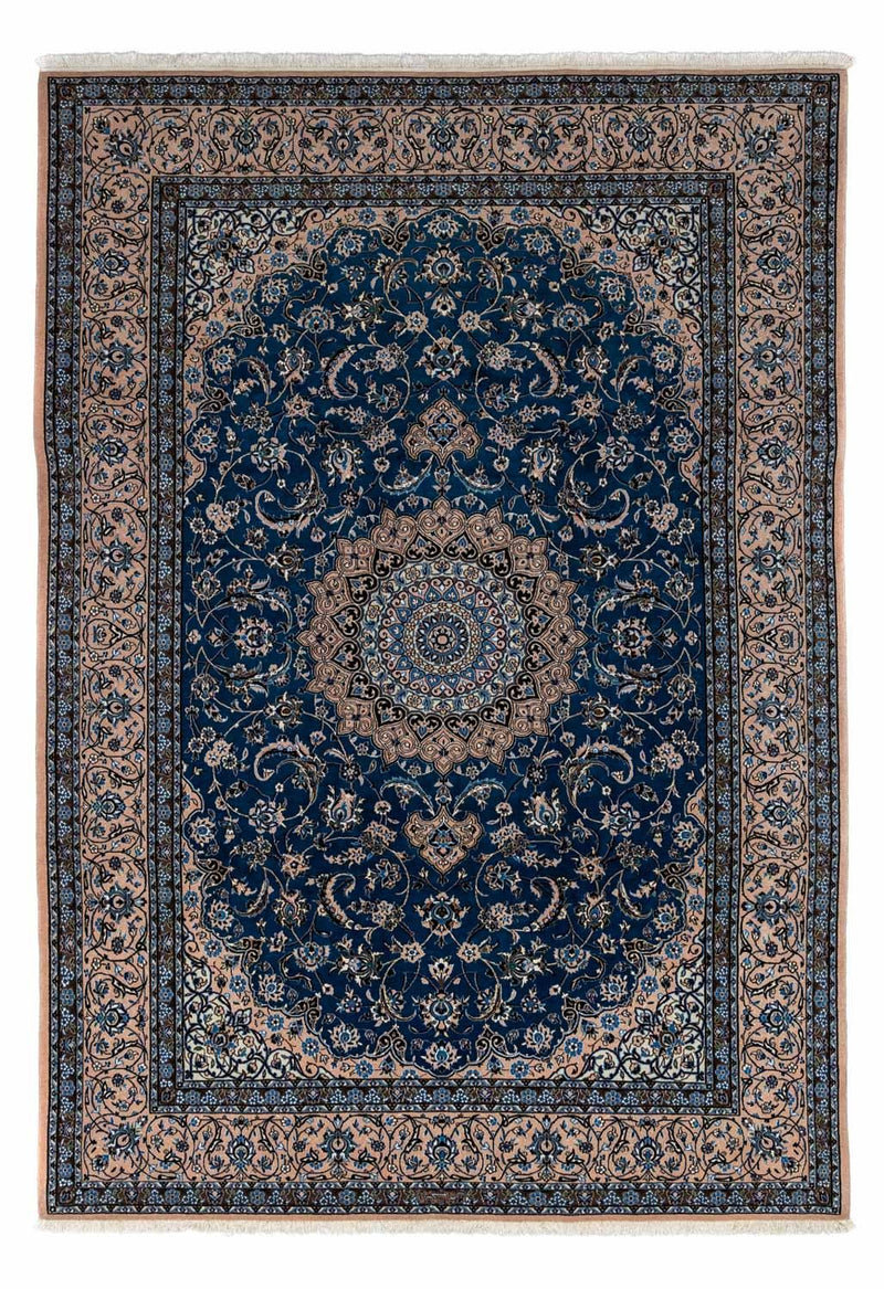 Tapis persan - Nain - Royal - 348 x 245 cm - bleu foncé