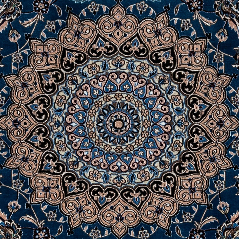 Tapis persan - Nain - Royal - 348 x 245 cm - bleu foncé