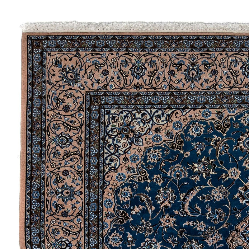 Tapis persan - Nain - Royal - 348 x 245 cm - bleu foncé
