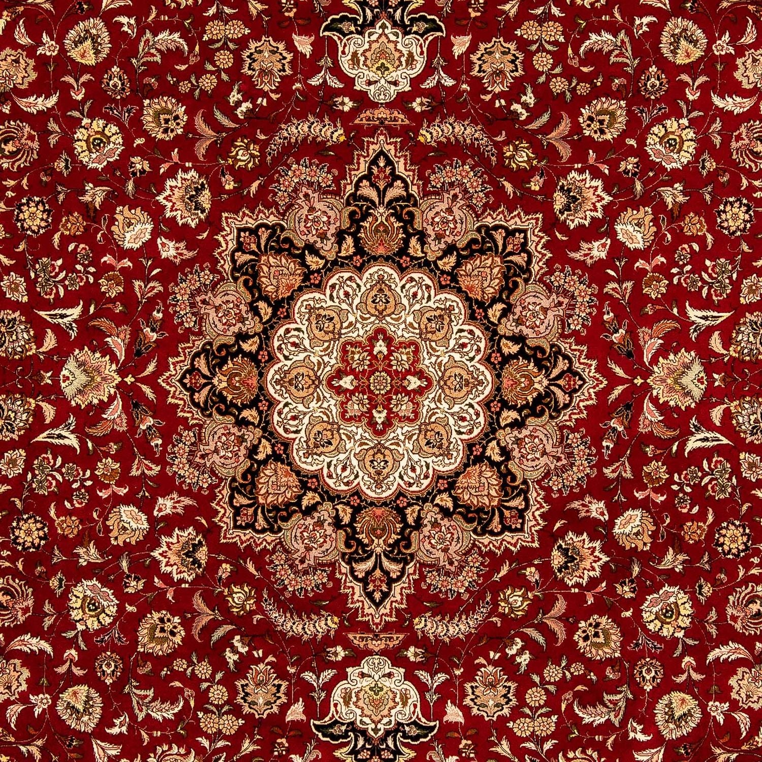 Tapis persan - Tabriz - Royal - 342 x 251 cm - rouge foncé