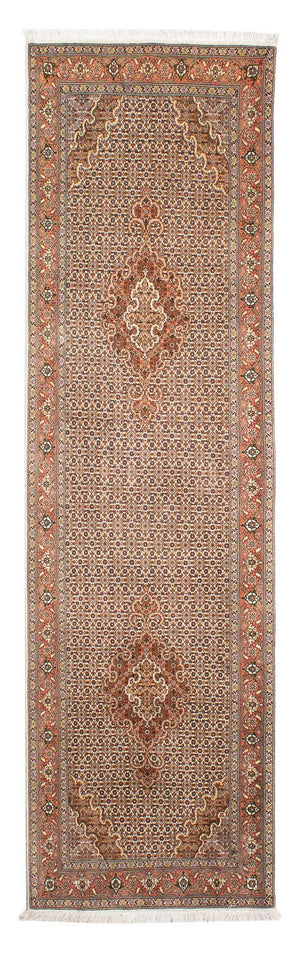 Tapis de couloir Tapis persan - Tabriz - 302 x 85 cm - marron clair