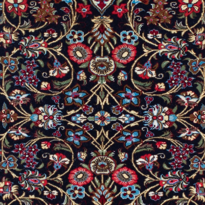 Tapis de couloir Tapis persan - Ghom - 197 x 70 cm - bleu foncé