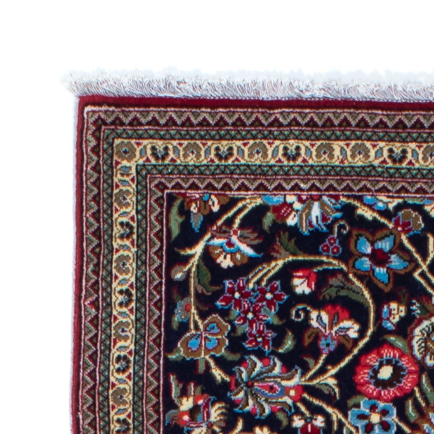 Tapis de couloir Tapis persan - Ghom - 197 x 70 cm - bleu foncé