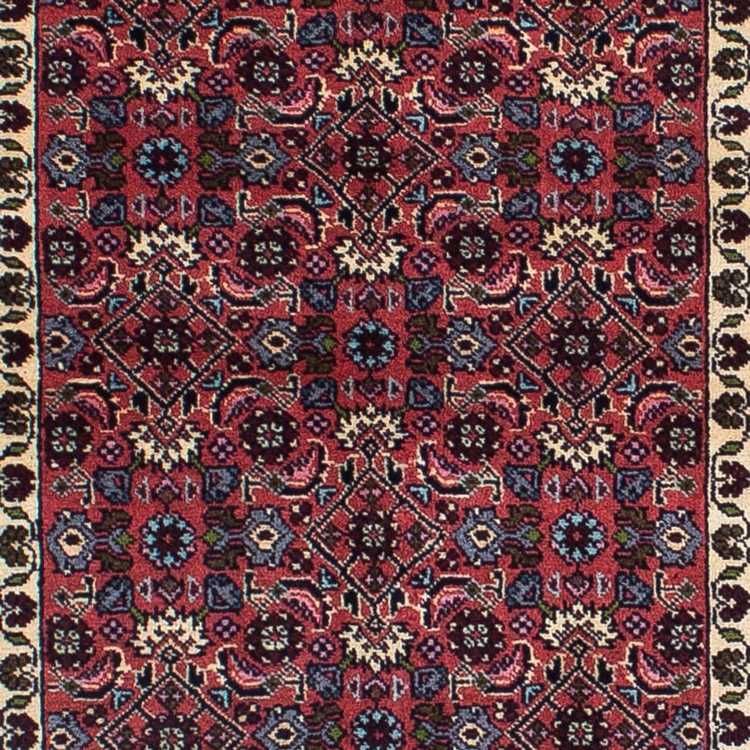 Tapis de couloir Tapis persan - Bidjar - 294 x 84 cm - rouge foncé