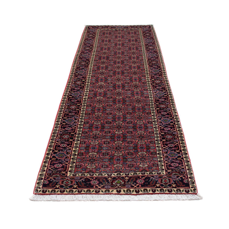 Tapis de couloir Tapis persan - Bidjar - 294 x 84 cm - rouge foncé