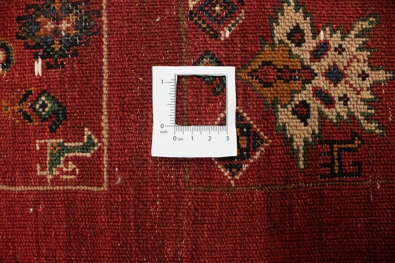 Tapis Gabbeh - Persan Kashkuli - 214 x 145 cm - rouge foncé