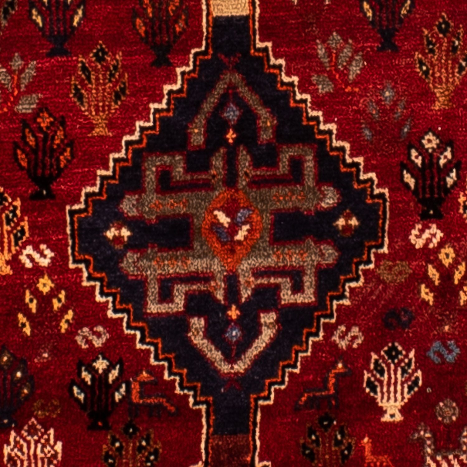 Tapis persan - Nomadic - 315 x 216 cm - rouge foncé